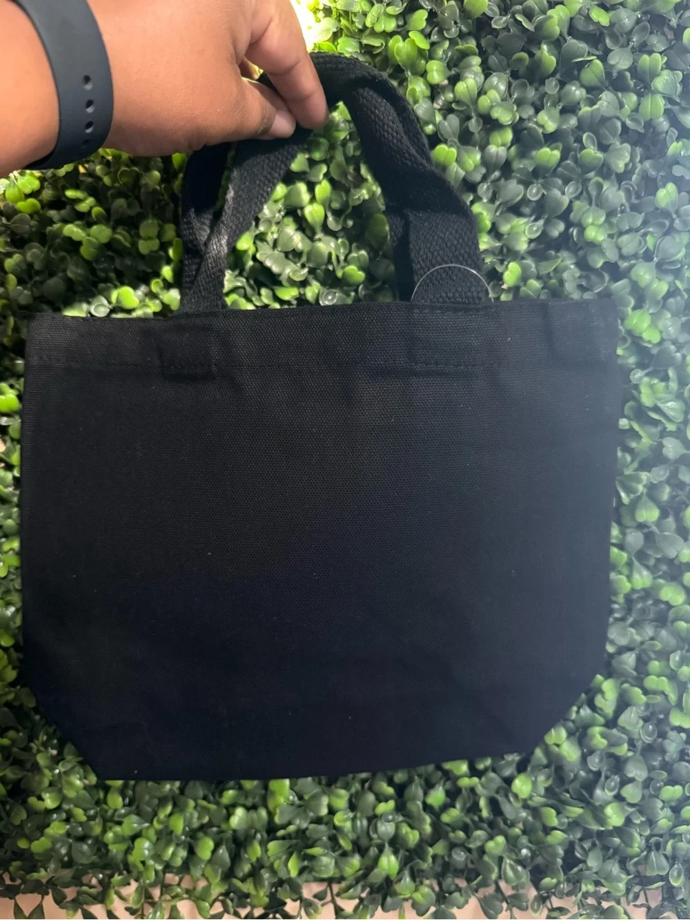Black 'Pray Through It' Tote with Teddy Bear Graphic